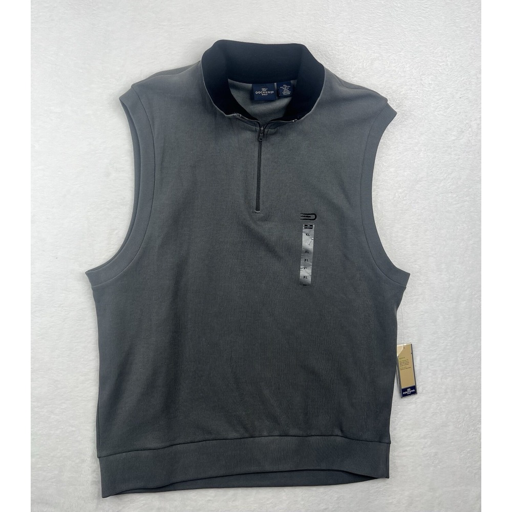 Brand New‎ w/Tags! DOCKERS Golf Gray Sleeveless Pullover Size XL Full Swing Fit